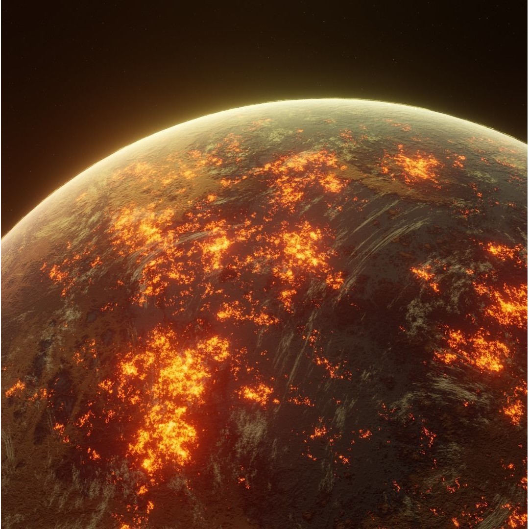 Alien Planet 3D Model – Low Poly Game Asset, FBX, PBR Textures - View 15
