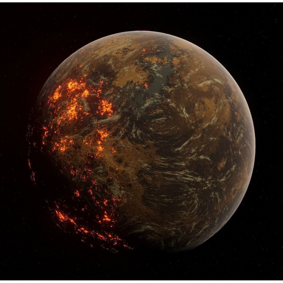 Alien Planet 3D Model – Low Poly Game Asset, FBX, PBR Textures - View 16