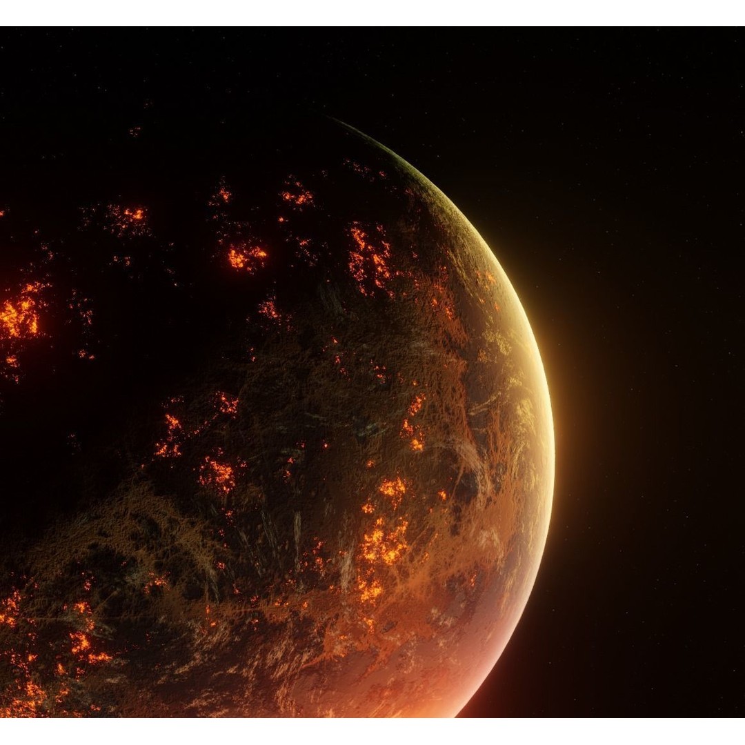 Alien Planet 3D Model – Low Poly Game Asset, FBX, PBR Textures - View 17
