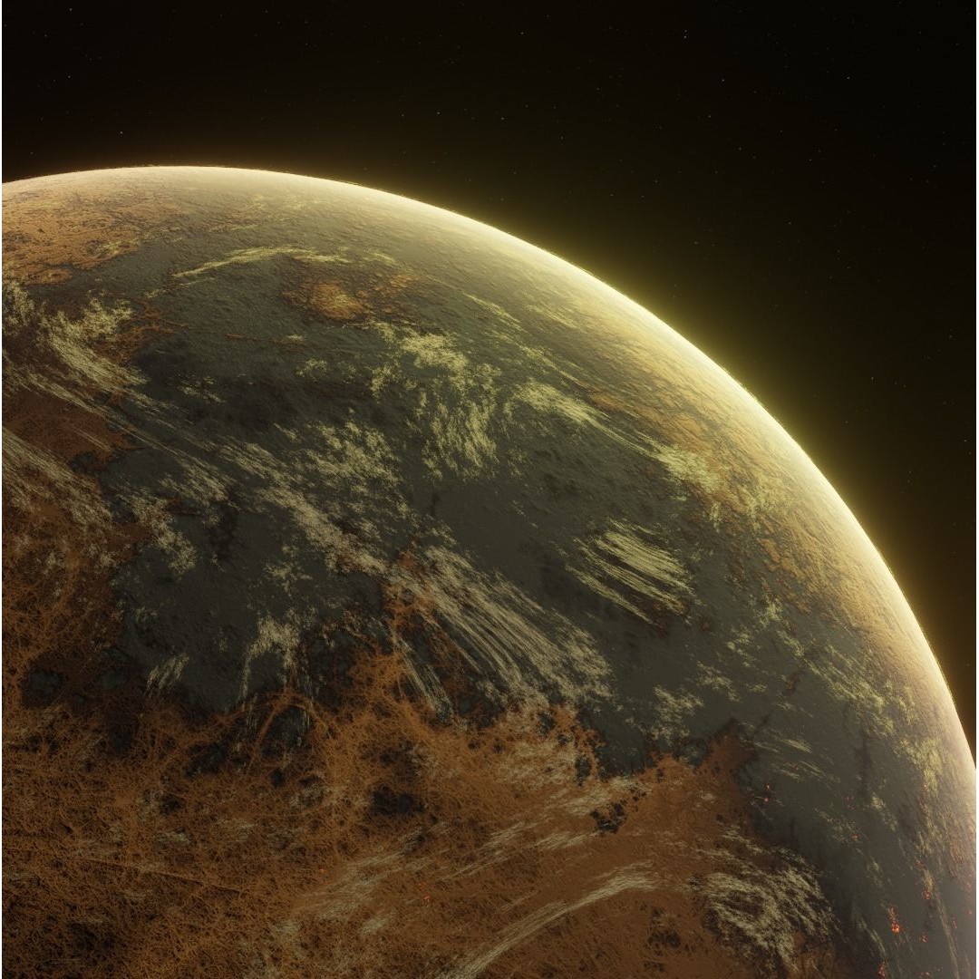 Alien Planet 3D Model – Low Poly Game Asset, FBX, PBR Textures - View 19