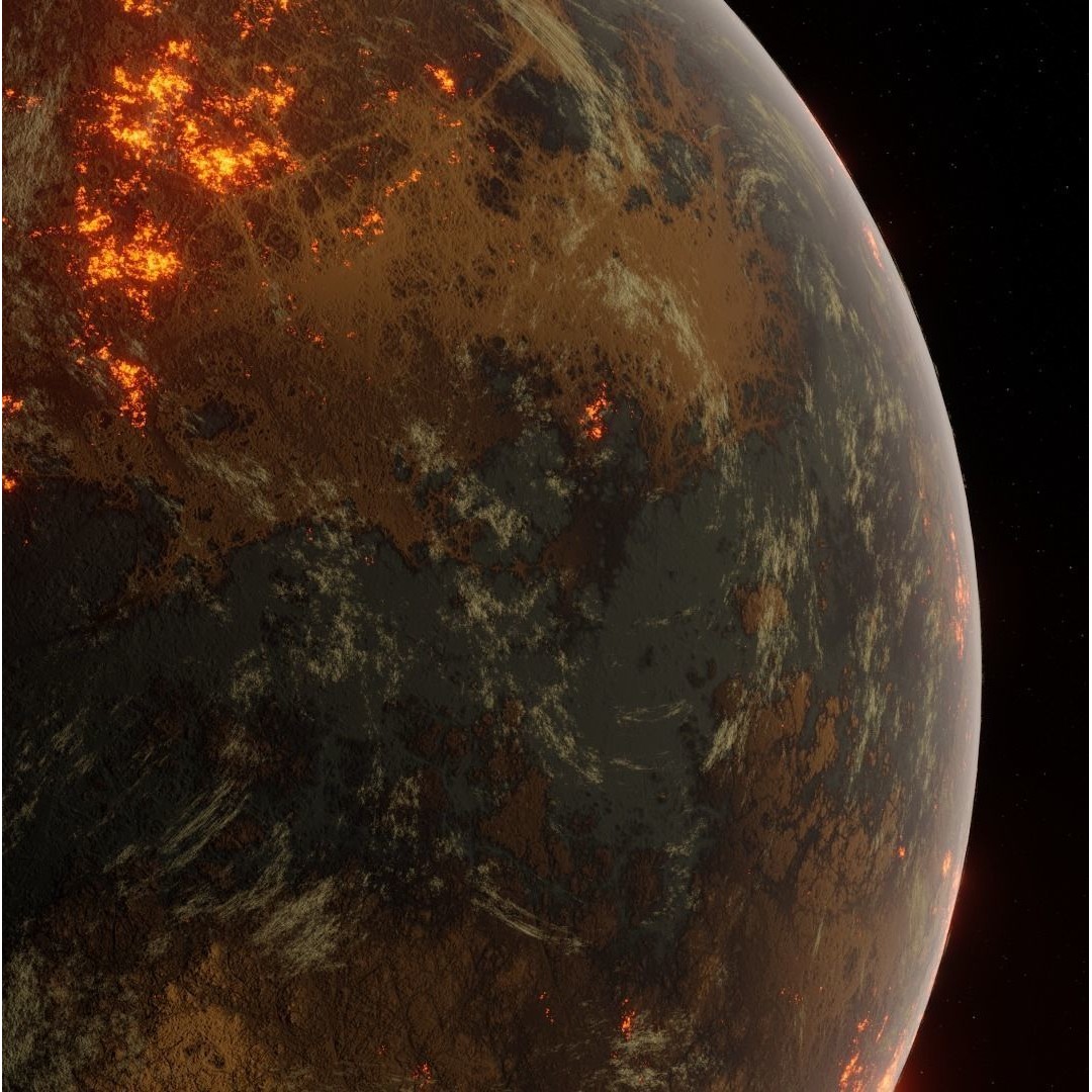 Alien Planet 3D Model – Low Poly Game Asset, FBX, PBR Textures - View 22