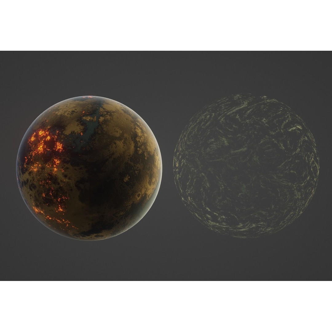 Alien Planet 3D Model – Low Poly Game Asset, FBX, PBR Textures - View 23