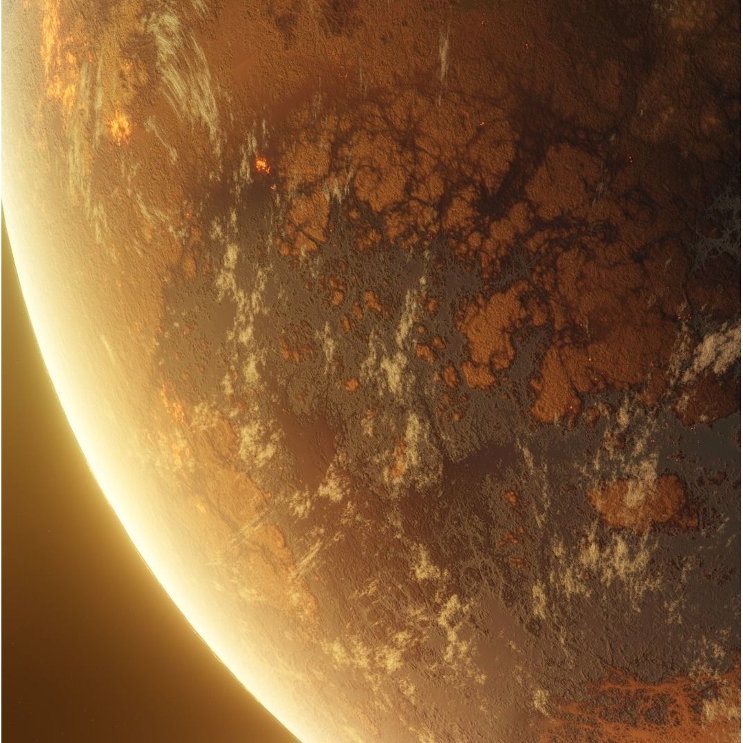 Alien Planet 3D Model – Low Poly Game Asset, FBX, PBR Textures - View 5