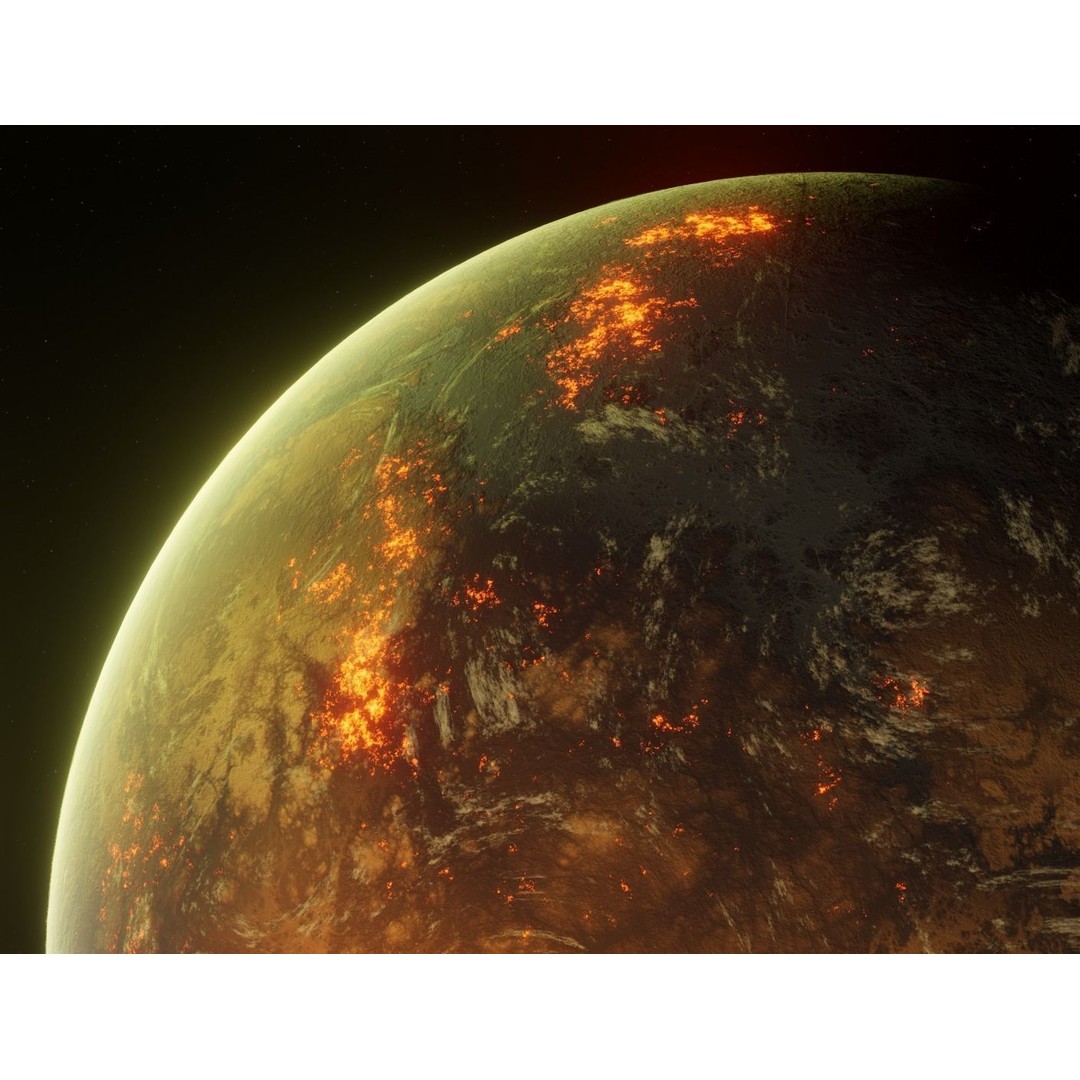 Alien Planet 3D Model – Low Poly Game Asset, FBX, PBR Textures - View 6