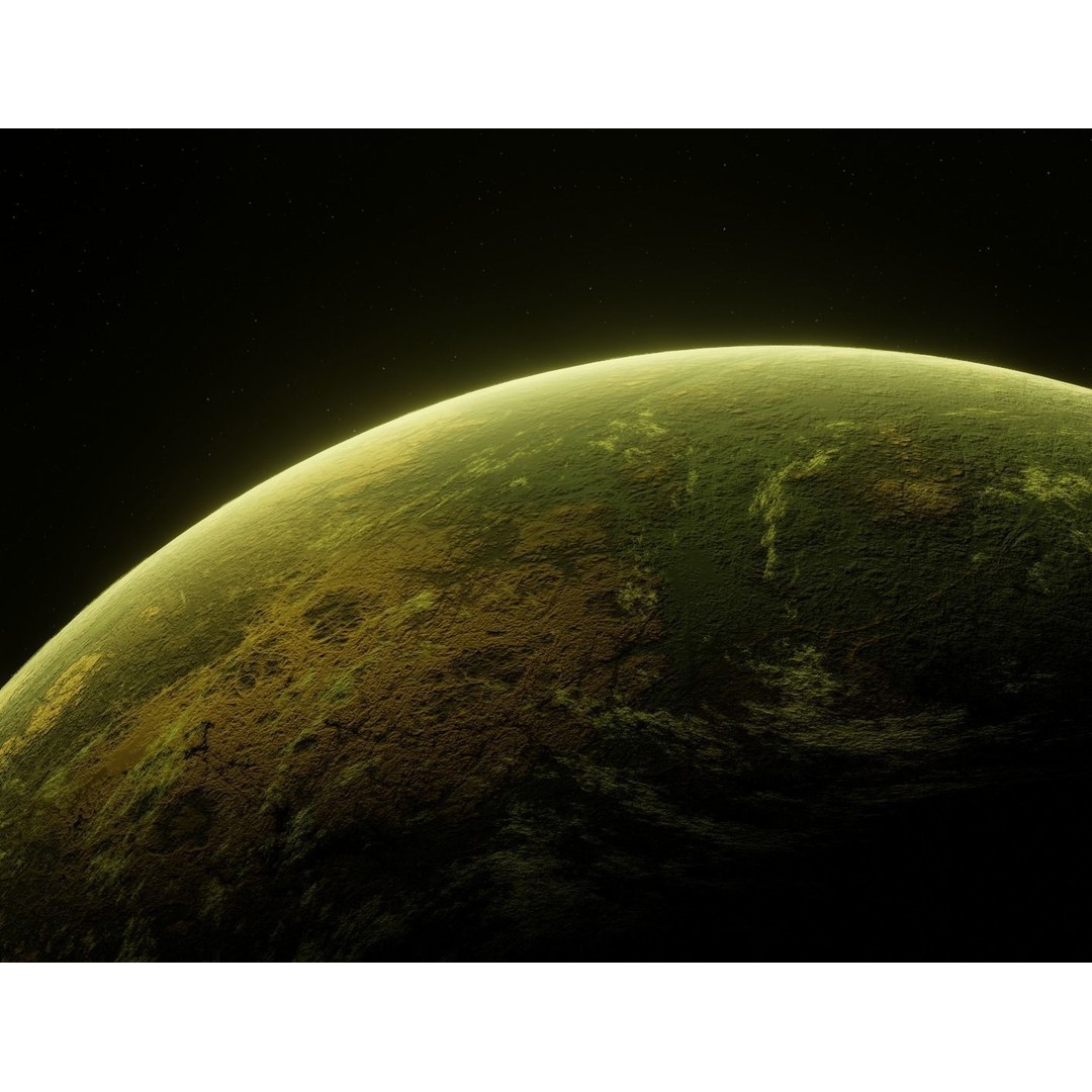 Alien Planet 3D Model – Low Poly Game Asset, FBX, PBR Textures - View 8