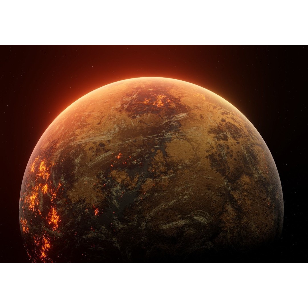 Alien Planet 3D Model – Low Poly Game Asset, FBX, PBR Textures - View 9