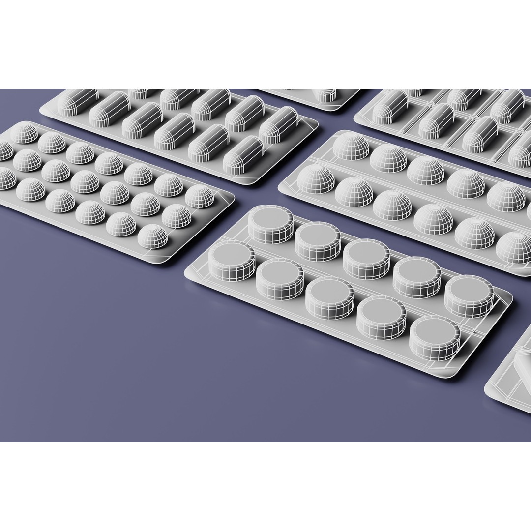 Medicine Tablets and Pills 3D Model – Low Poly Game Asset, FBX, OBJ - View 12