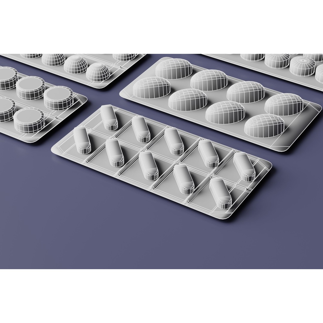 Medicine Tablets and Pills 3D Model – Low Poly Game Asset, FBX, OBJ - View 13