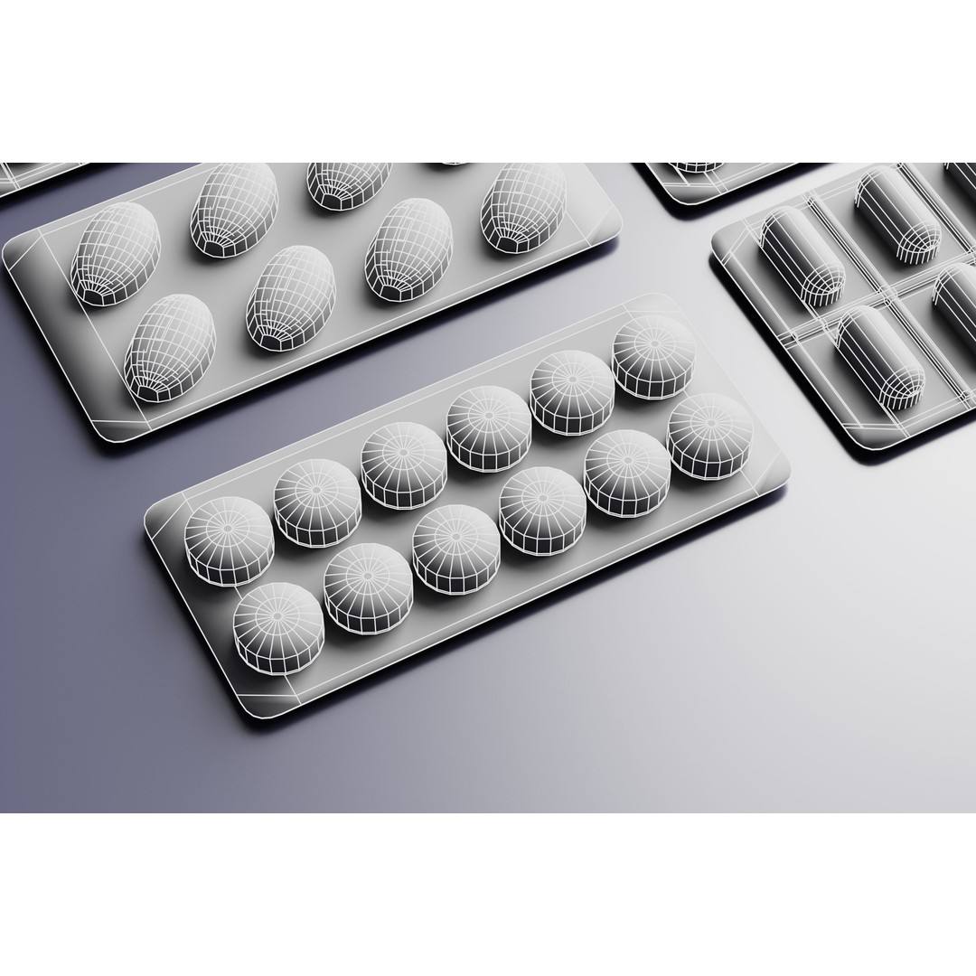 Medicine Tablets and Pills 3D Model – Low Poly Game Asset, FBX, OBJ - View 14