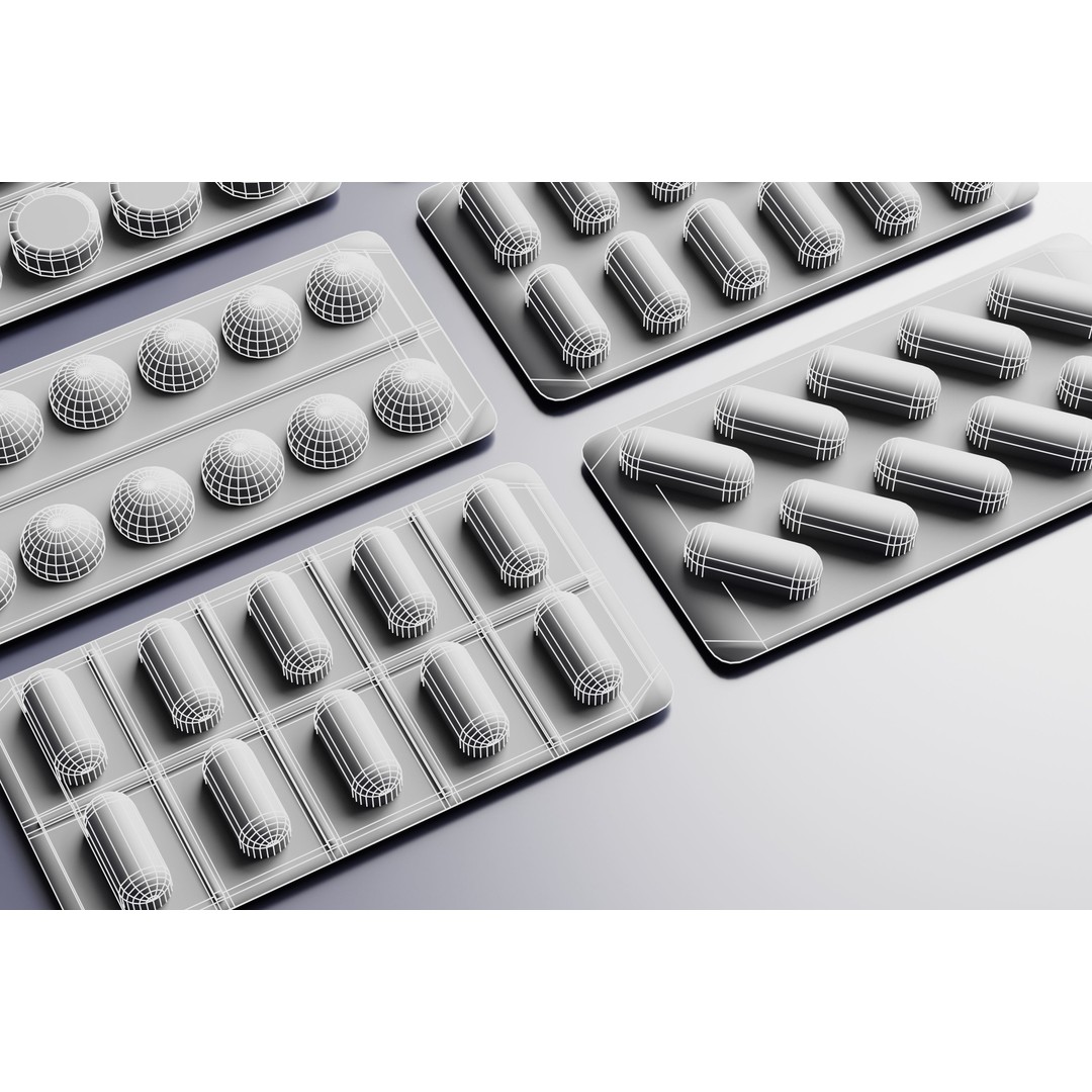 Medicine Tablets and Pills 3D Model – Low Poly Game Asset, FBX, OBJ - View 15