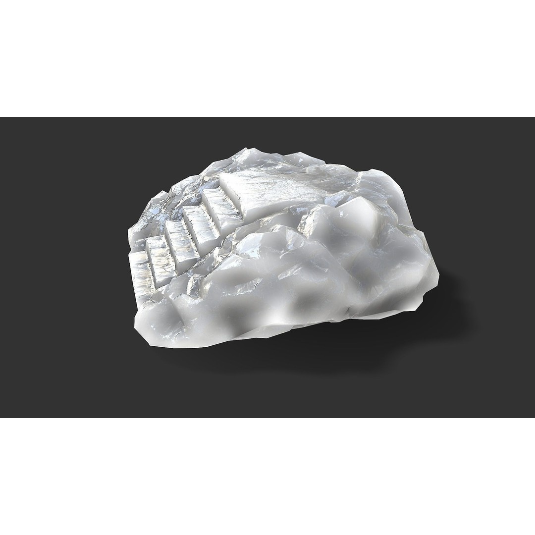 Stone Stairs 3D Model – Low Poly PBR Game Asset, FBX, OBJ - View 15