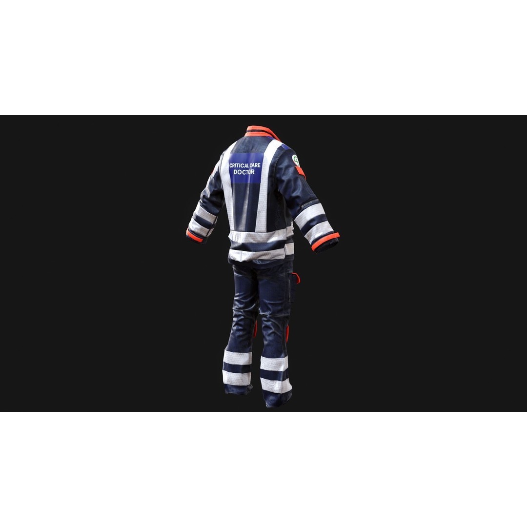 BEEP Doctors Cumbria 3D Model – Low Poly Emergency Responder Asset, FBX - View 10