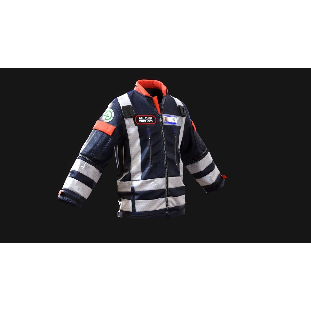 BEEP Doctors Cumbria 3D Model – Low Poly Emergency Responder Asset, FBX - View 15