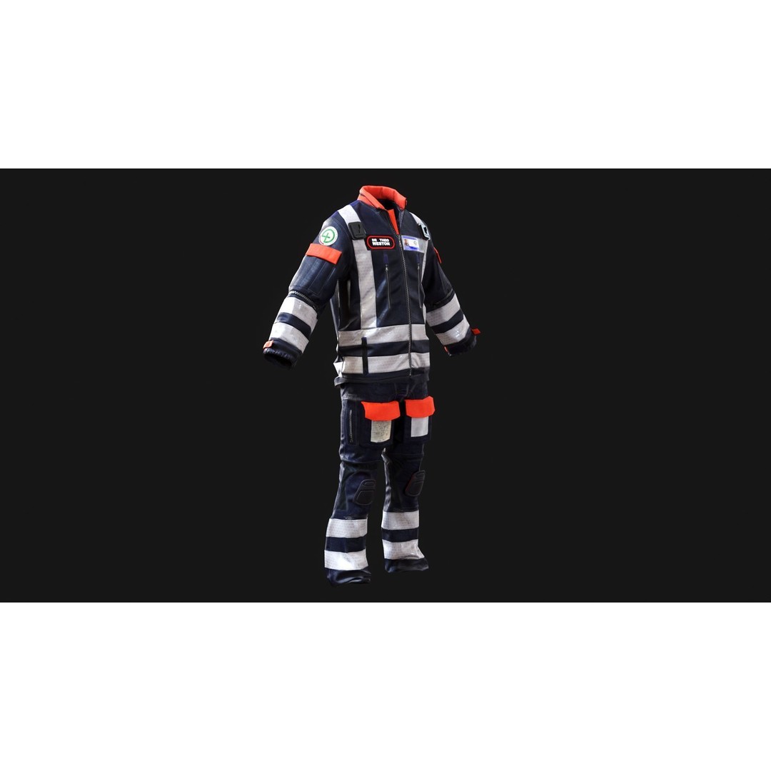 BEEP Doctors Cumbria 3D Model – Low Poly Emergency Responder Asset, FBX - View 8