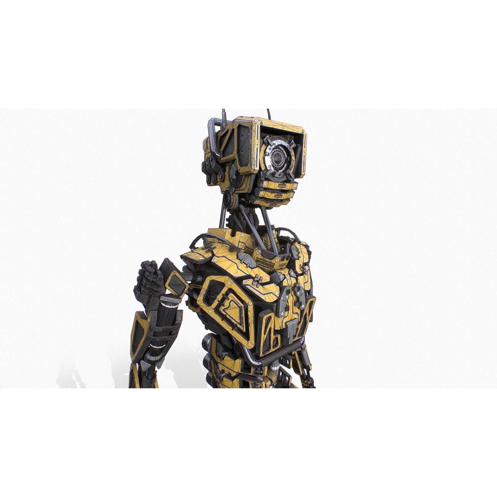 Industrial Robot - Low-Poly Game-Ready 3D Model - View 17