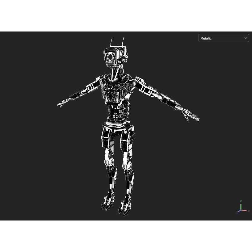Industrial Robot - Low-Poly Game-Ready 3D Model - View 25