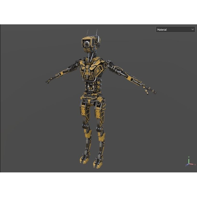 Industrial Robot - Low-Poly Game-Ready 3D Model - View 29