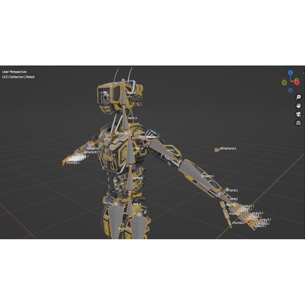 Industrial Robot - Low-Poly Game-Ready 3D Model - View 32