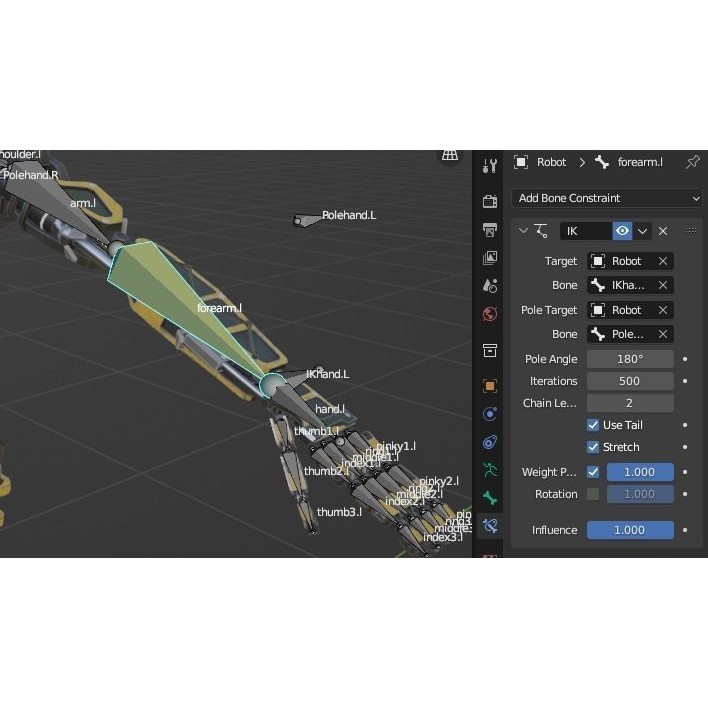 Industrial Robot - Low-Poly Game-Ready 3D Model - View 35