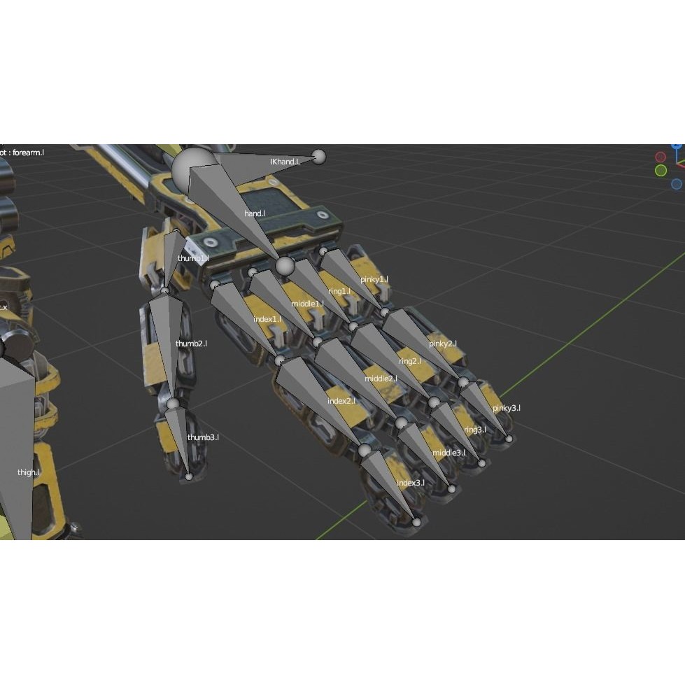 Industrial Robot - Low-Poly Game-Ready 3D Model - View 36