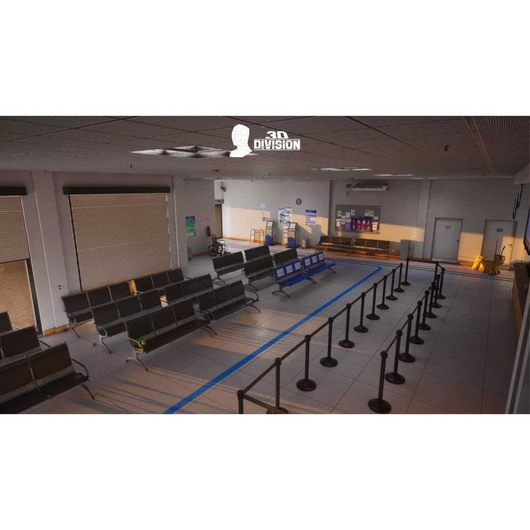 Modern Hospital Reception 3D Model – Low Poly PBR Game Asset, Unreal Engine - View 14