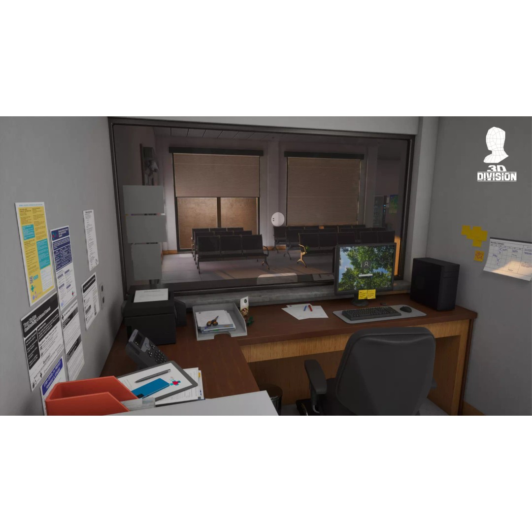 Modern Hospital Reception 3D Model – Low Poly PBR Game Asset, Unreal Engine - View 21