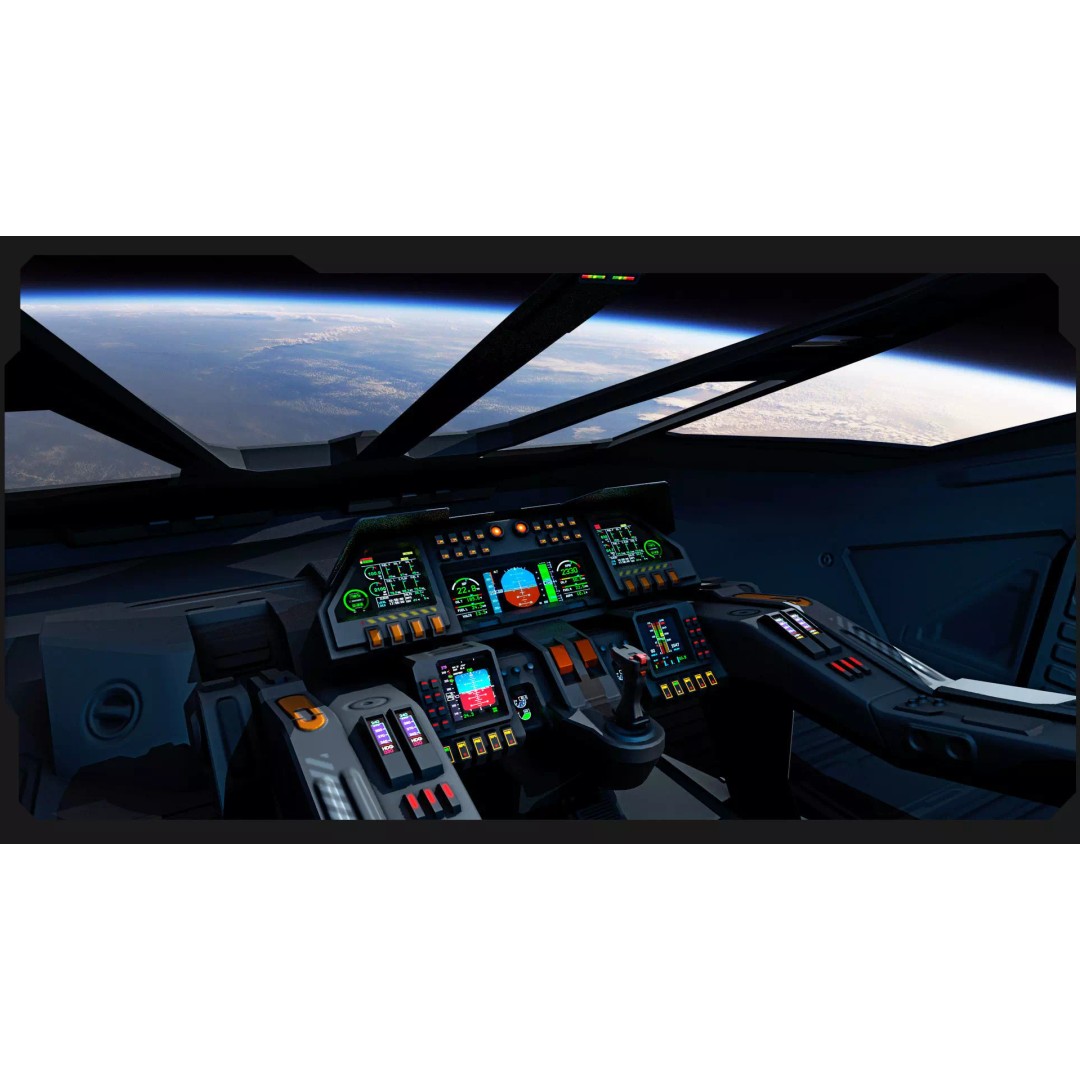 ARES 8 Shuttle 3D Model – Low Poly Spacecraft, FBX, PBR Textures - View 10