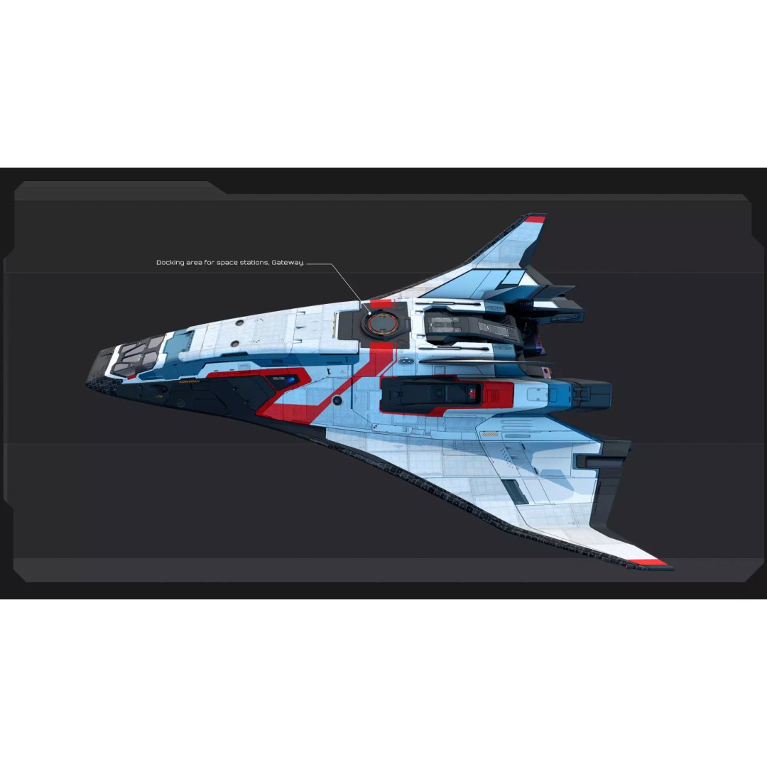 ARES 8 Shuttle 3D Model – Low Poly Spacecraft, FBX, PBR Textures - View 6