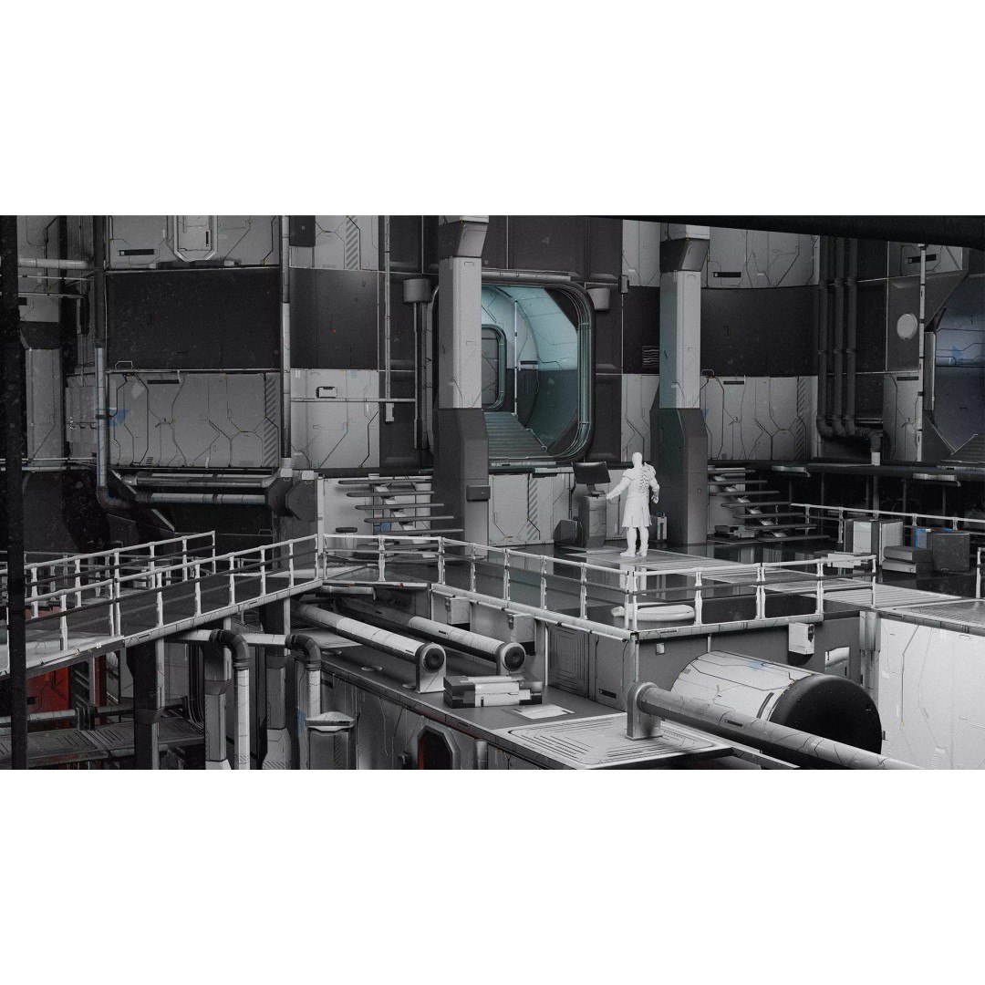 Modular Sci-Fi 3D Model – Low Poly Environment Kit, FBX - View 10