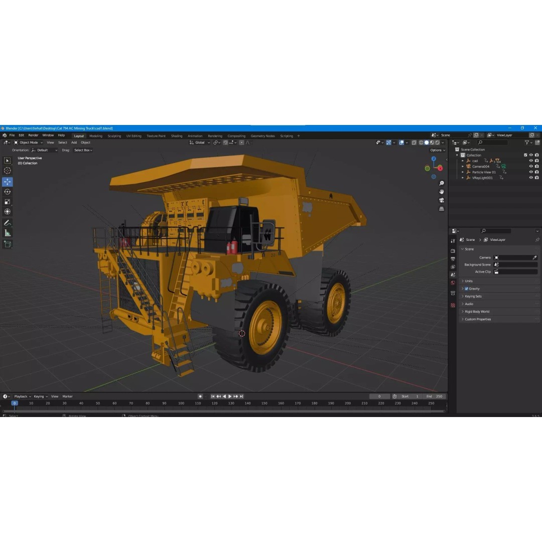 Mining Truck 3D Model – Detailed Industrial Vehicle, FBX, OBJ