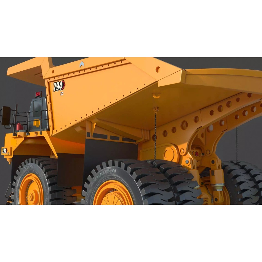 Mining Truck 3D Model – Detailed Industrial Vehicle, FBX, OBJ - View 10