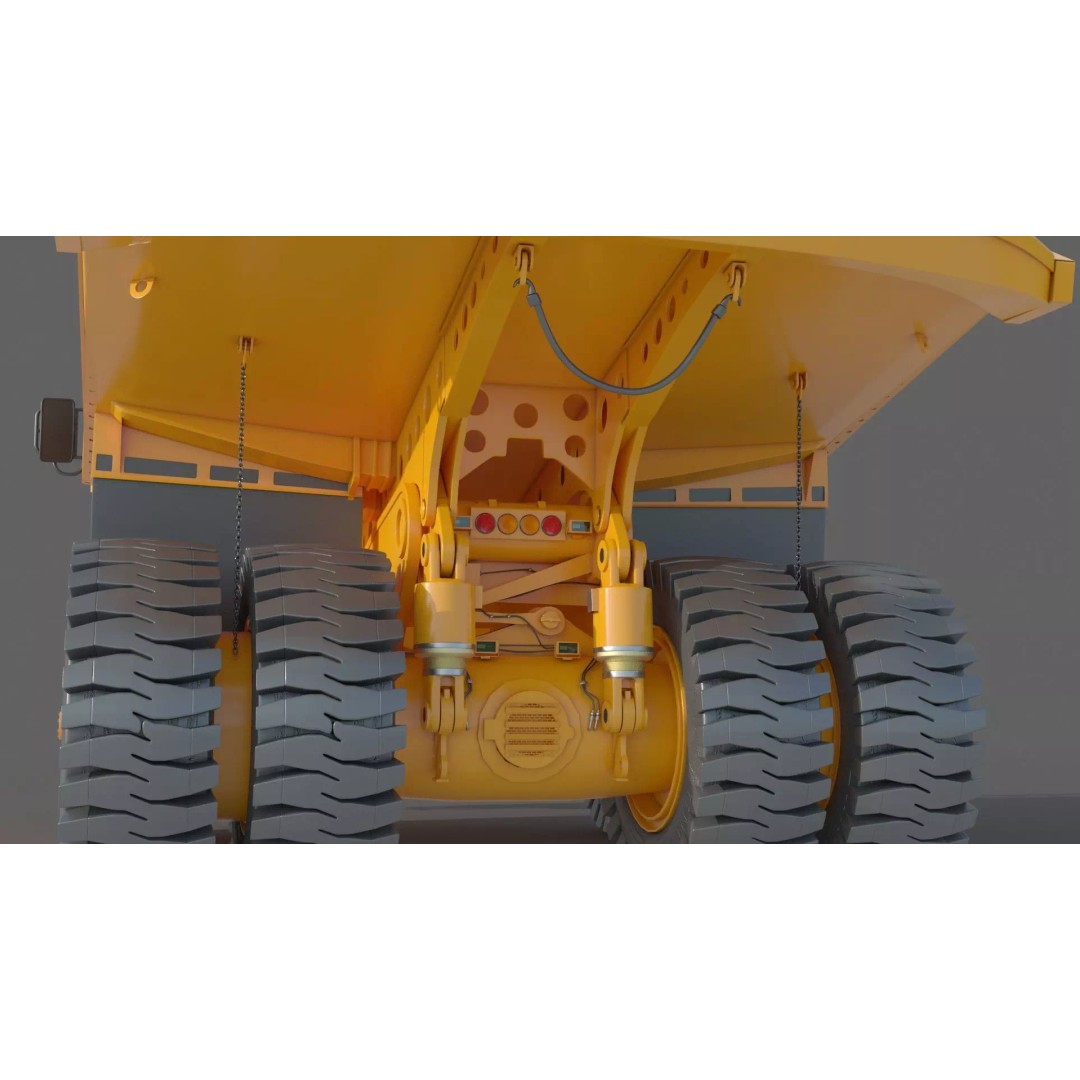 Mining Truck 3D Model – Detailed Industrial Vehicle, FBX, OBJ - View 11