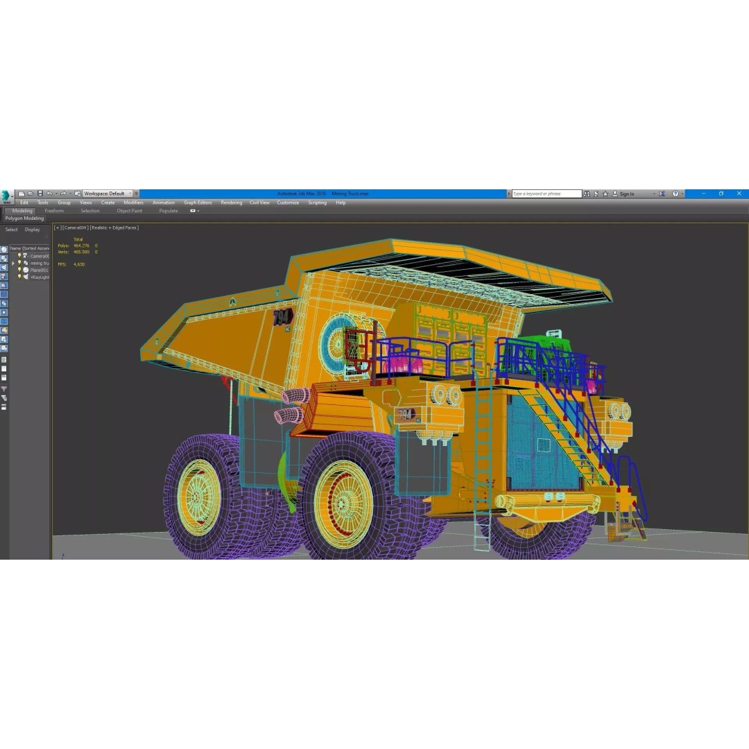 Mining Truck 3D Model – Detailed Industrial Vehicle, FBX, OBJ - View 12