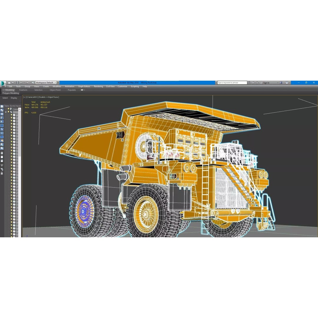 Mining Truck 3D Model – Detailed Industrial Vehicle, FBX, OBJ - View 13