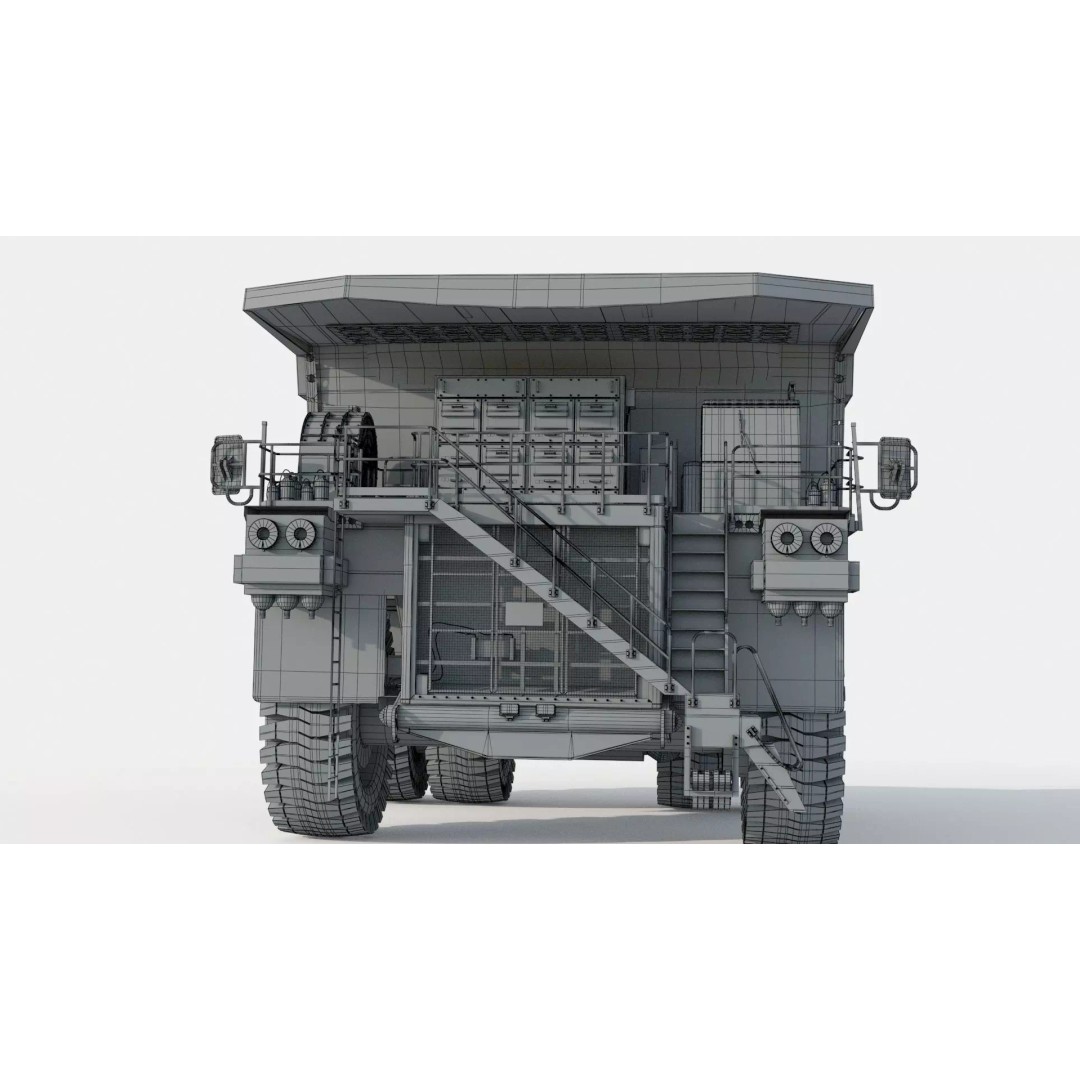 Mining Truck 3D Model – Detailed Industrial Vehicle, FBX, OBJ - View 15