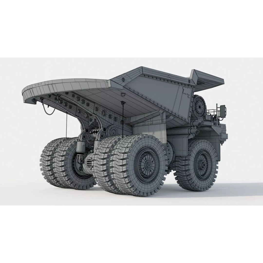 Mining Truck 3D Model – Detailed Industrial Vehicle, FBX, OBJ - View 18