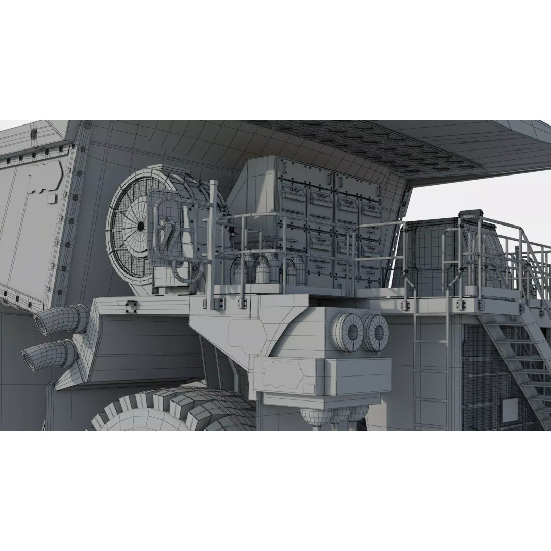 Mining Truck 3D Model – Detailed Industrial Vehicle, FBX, OBJ - View 19