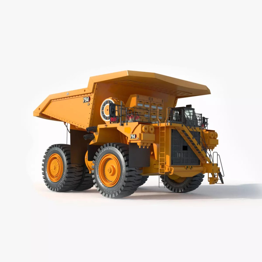 Mining Truck 3D Model – Detailed Industrial Vehicle, FBX, OBJ - View 2