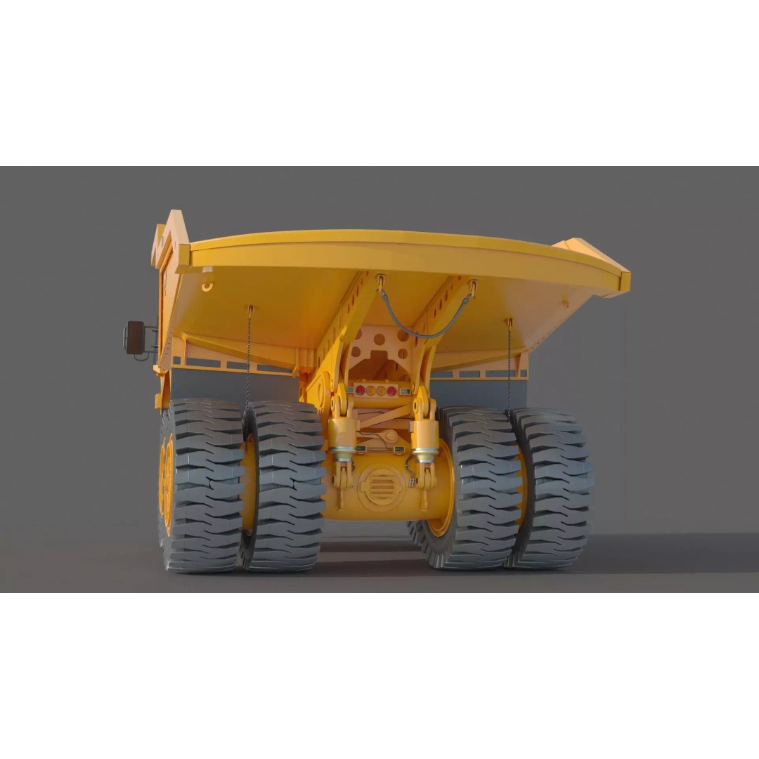 Mining Truck 3D Model – Detailed Industrial Vehicle, FBX, OBJ - View 7