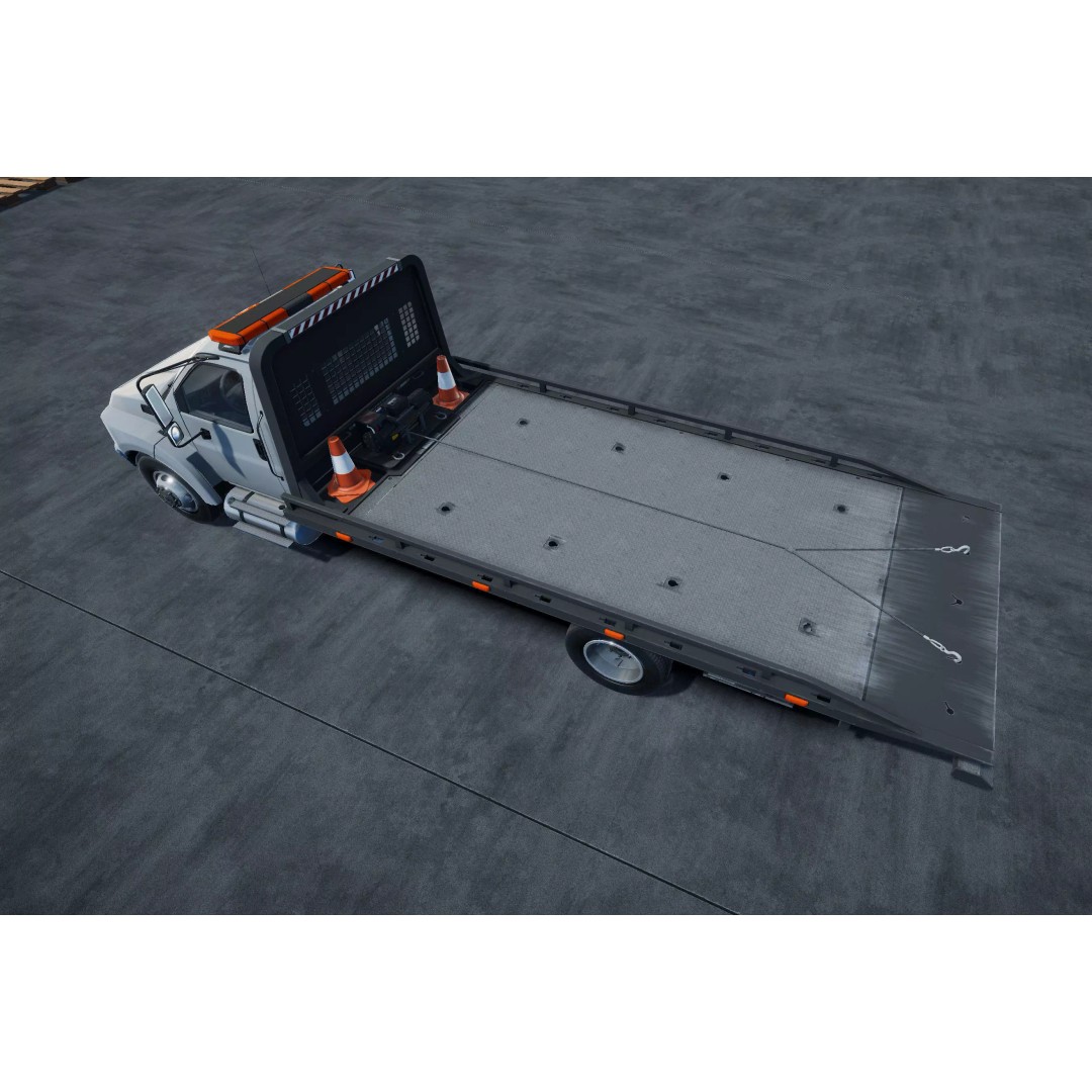 Rollback Towing Truck 3D Model – Low Poly Game Asset for Unity - View 12