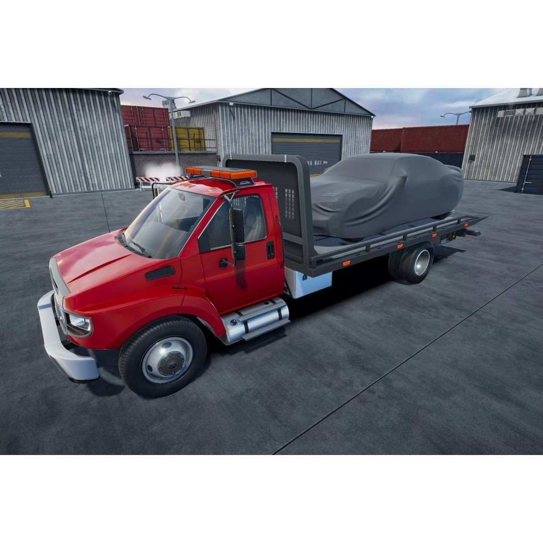 Rollback Towing Truck 3D Model – Low Poly Game Asset for Unity - View 2