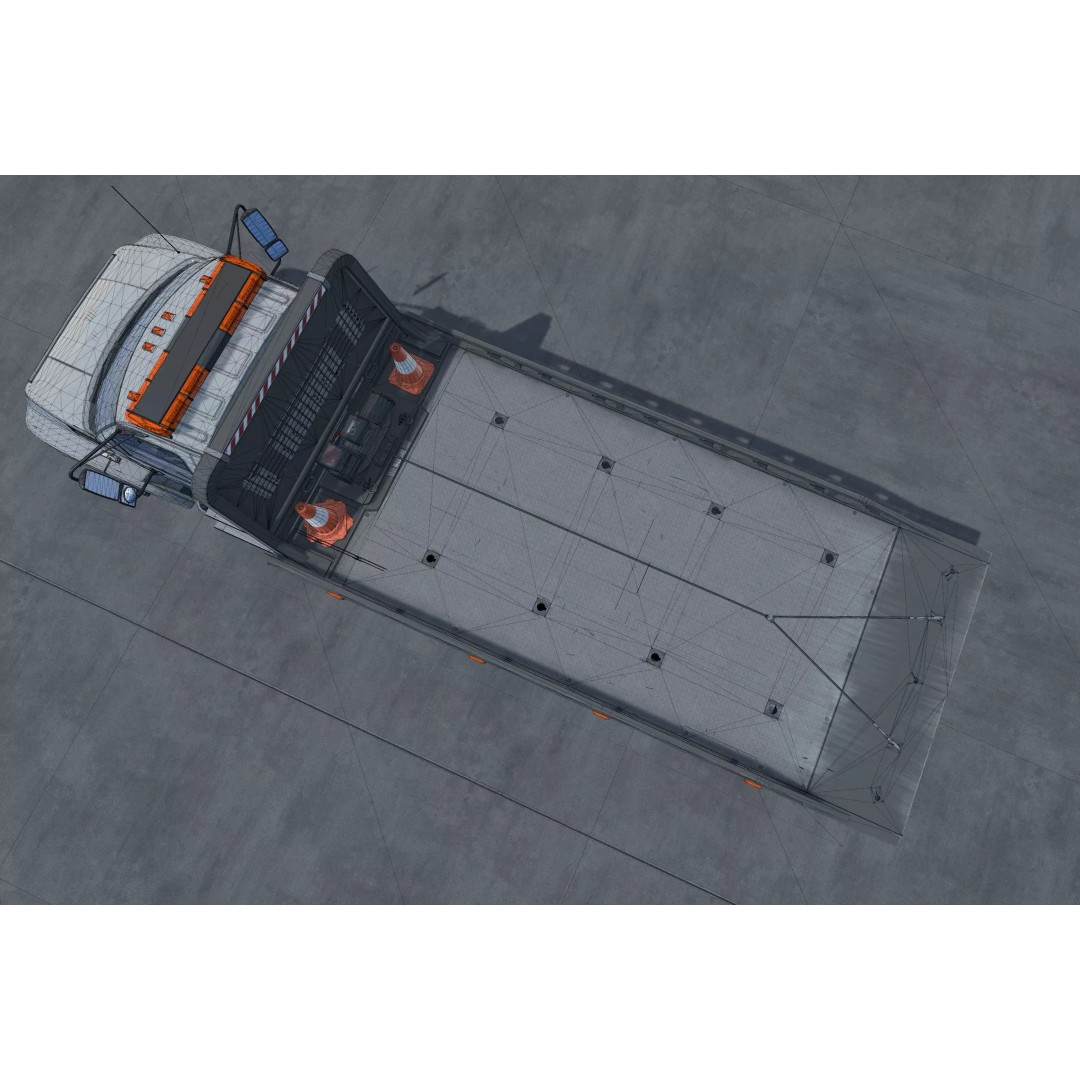 Rollback Towing Truck 3D Model – Low Poly Game Asset for Unity - View 23