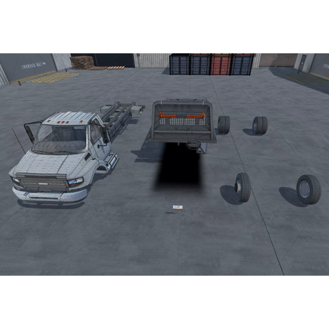 Rollback Towing Truck 3D Model – Low Poly Game Asset for Unity - View 26