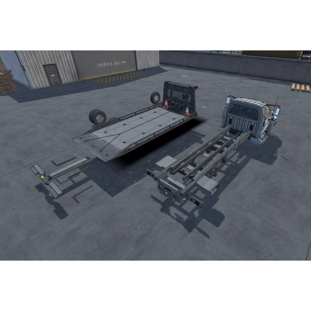 Rollback Towing Truck 3D Model – Low Poly Game Asset for Unity - View 28