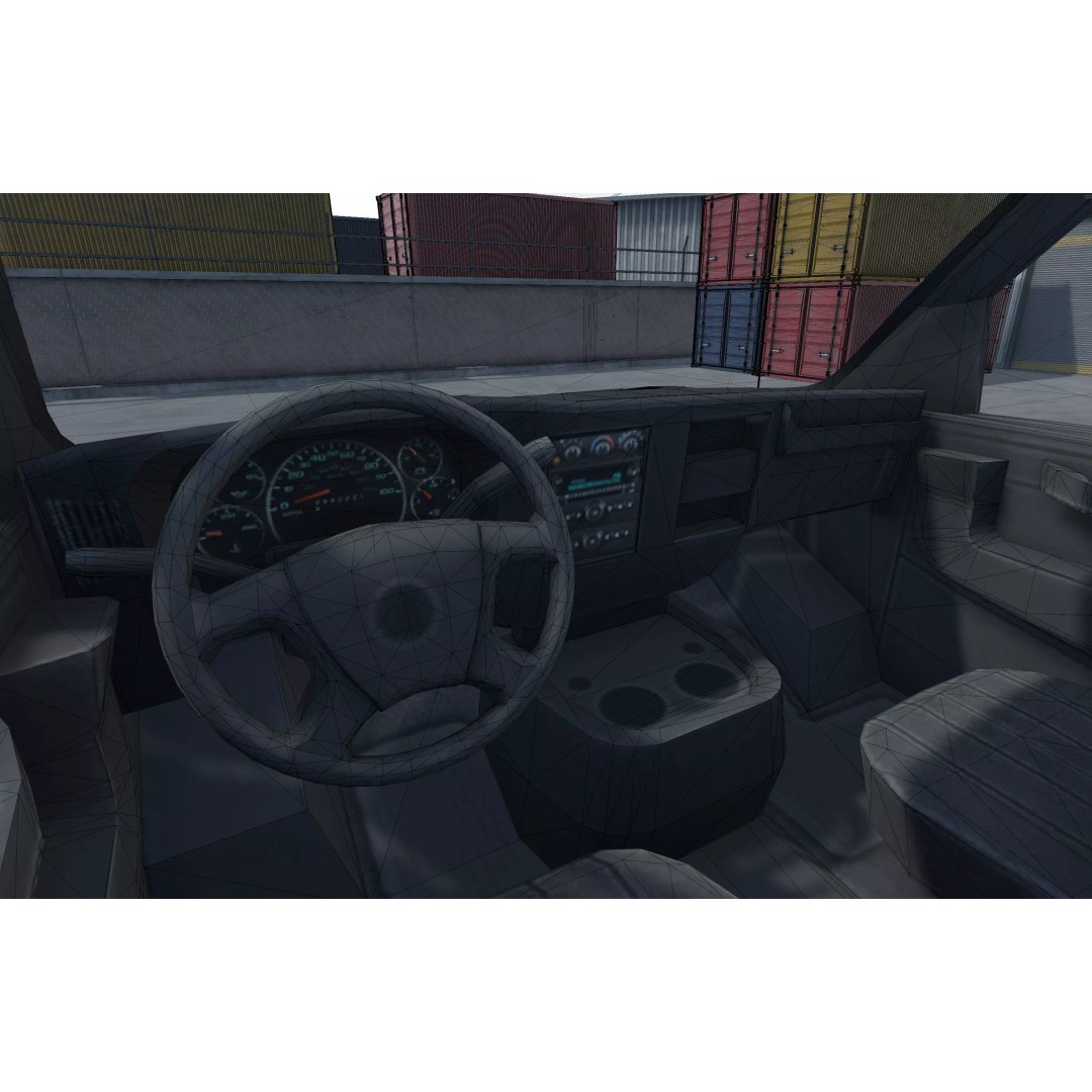 Rollback Towing Truck 3D Model – Low Poly Game Asset for Unity - View 34