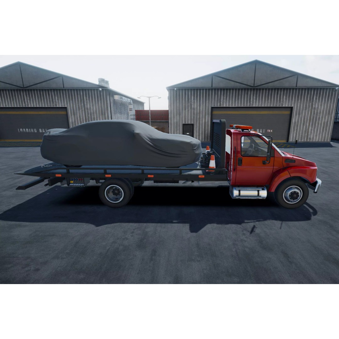 Rollback Towing Truck 3D Model – Low Poly Game Asset for Unity - View 5