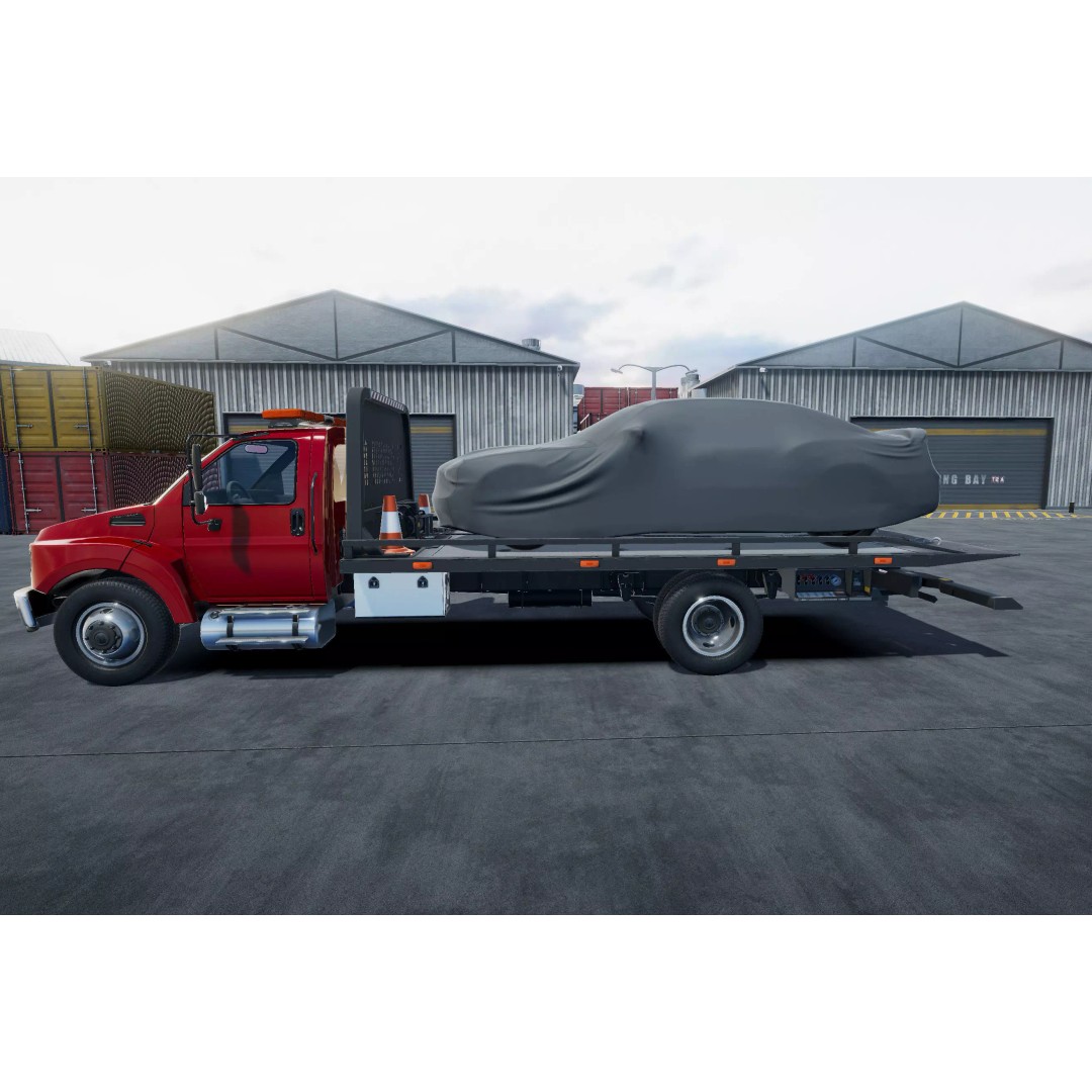 Rollback Towing Truck 3D Model – Low Poly Game Asset for Unity - View 7