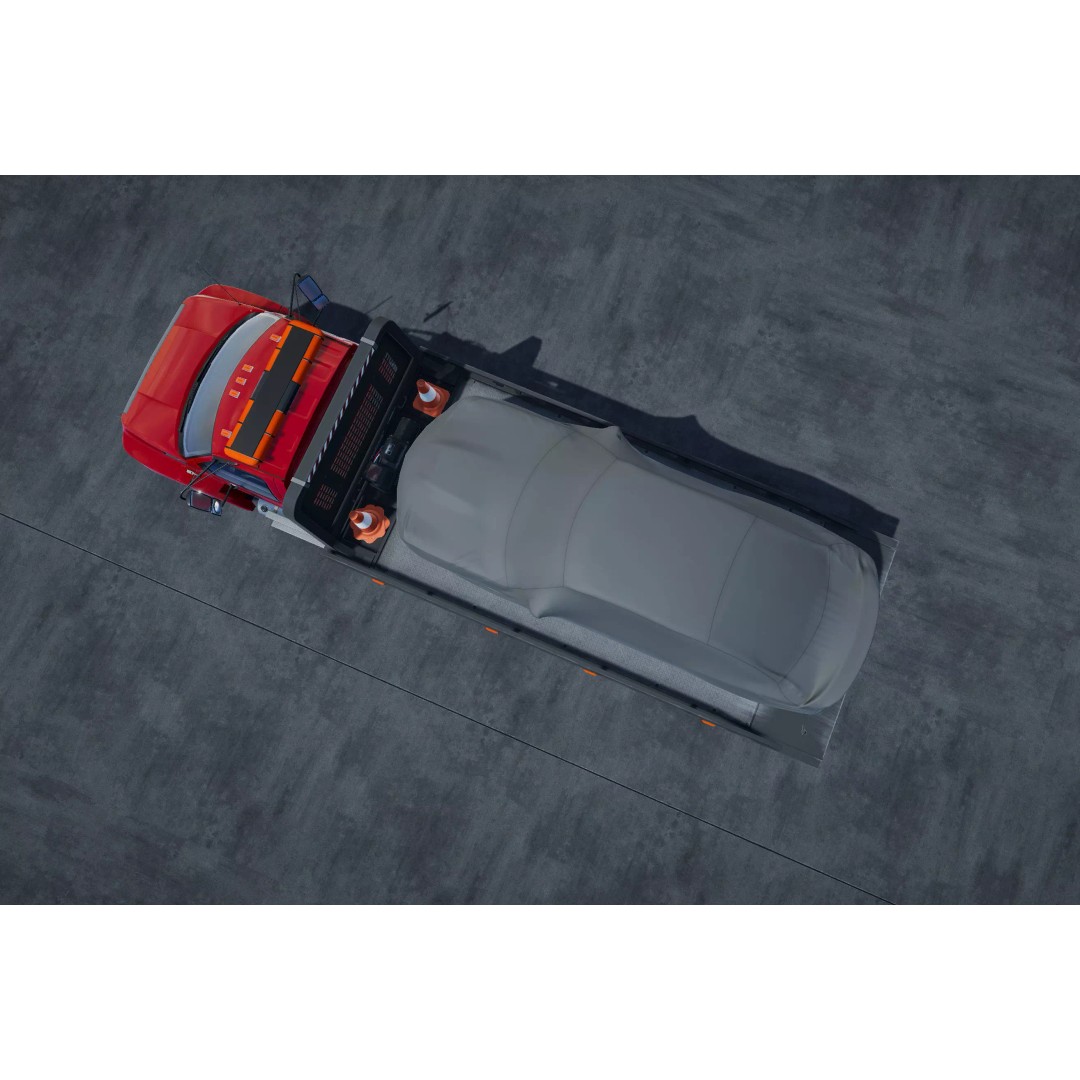 Rollback Towing Truck 3D Model – Low Poly Game Asset for Unity - View 8