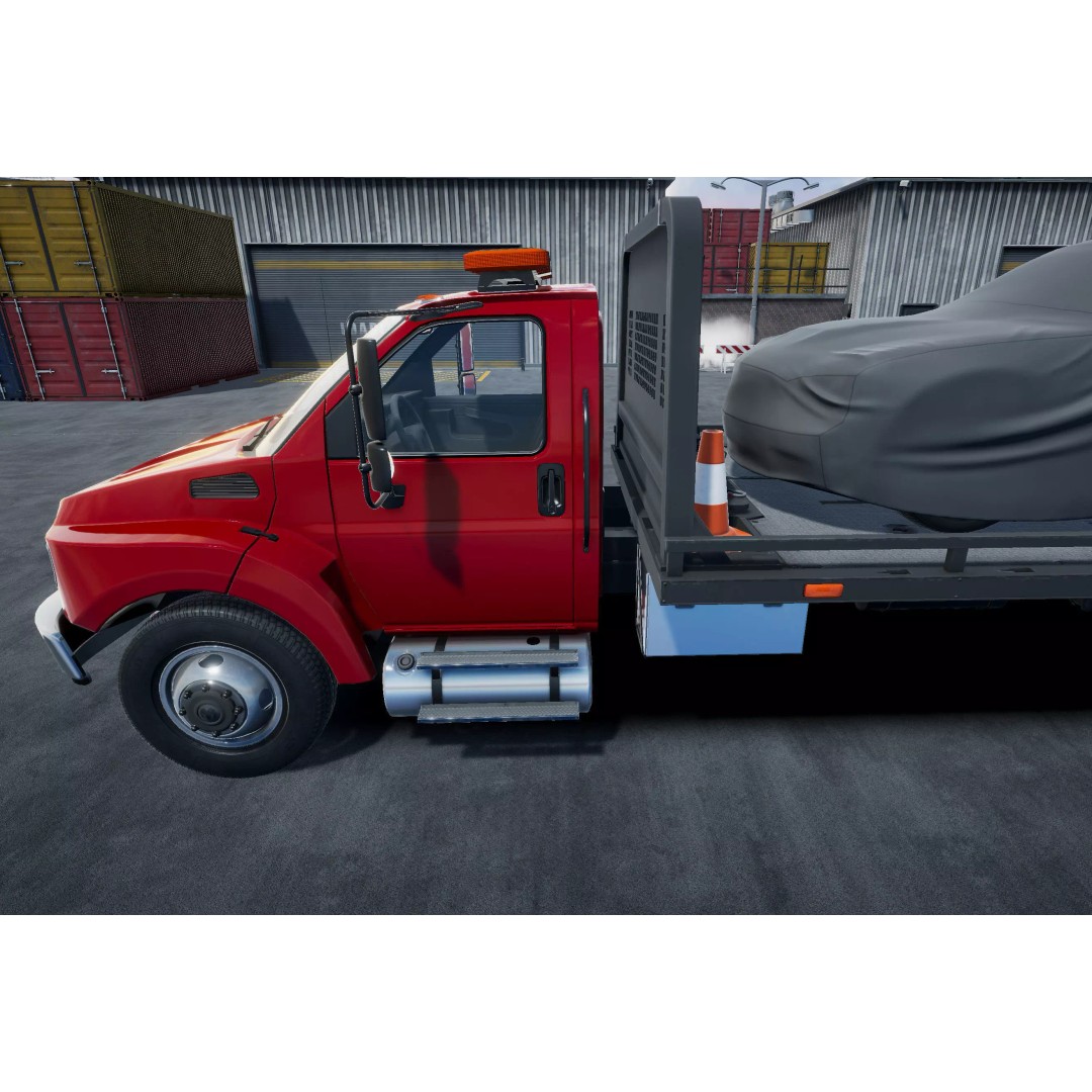 Rollback Towing Truck 3D Model – Low Poly Game Asset for Unity - View 9