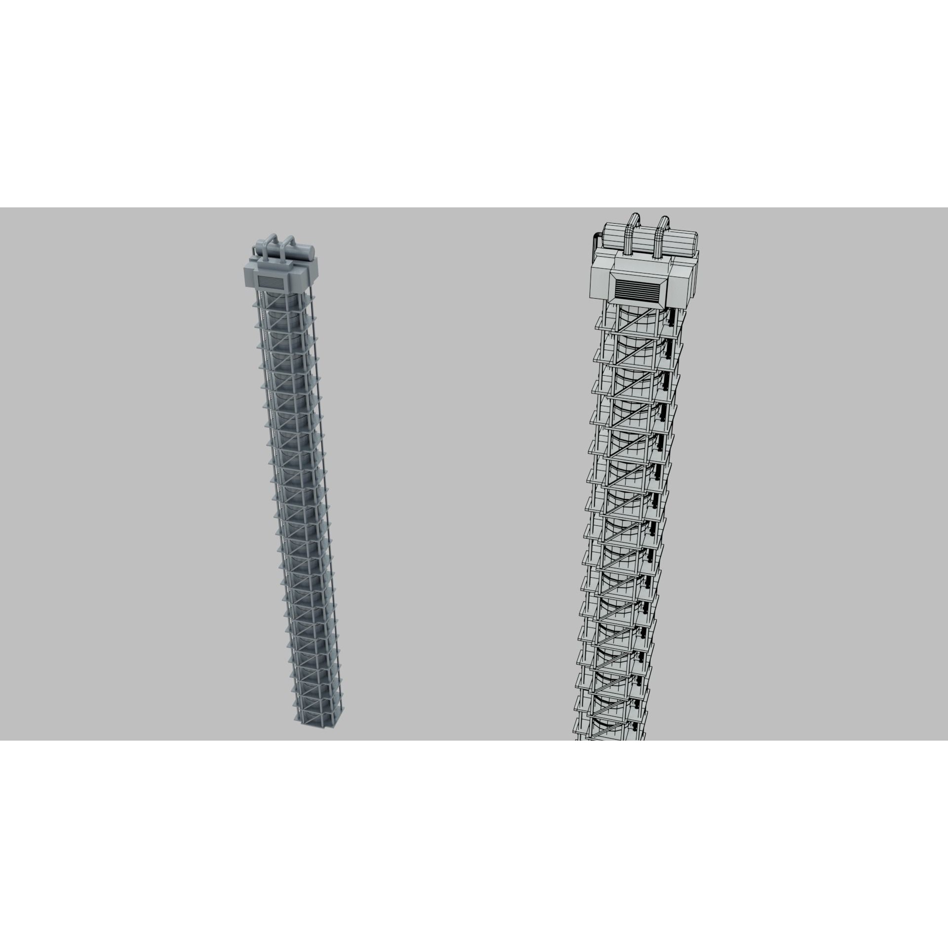 Sci-Fi Industrial Base - Game-Ready 3D Model